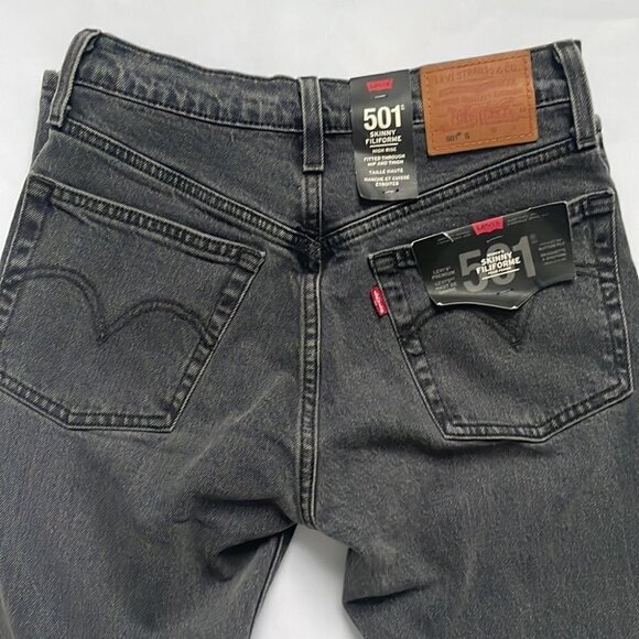 Levi's 501 High Rise Skinny Button Fly - Picture 12 of 16